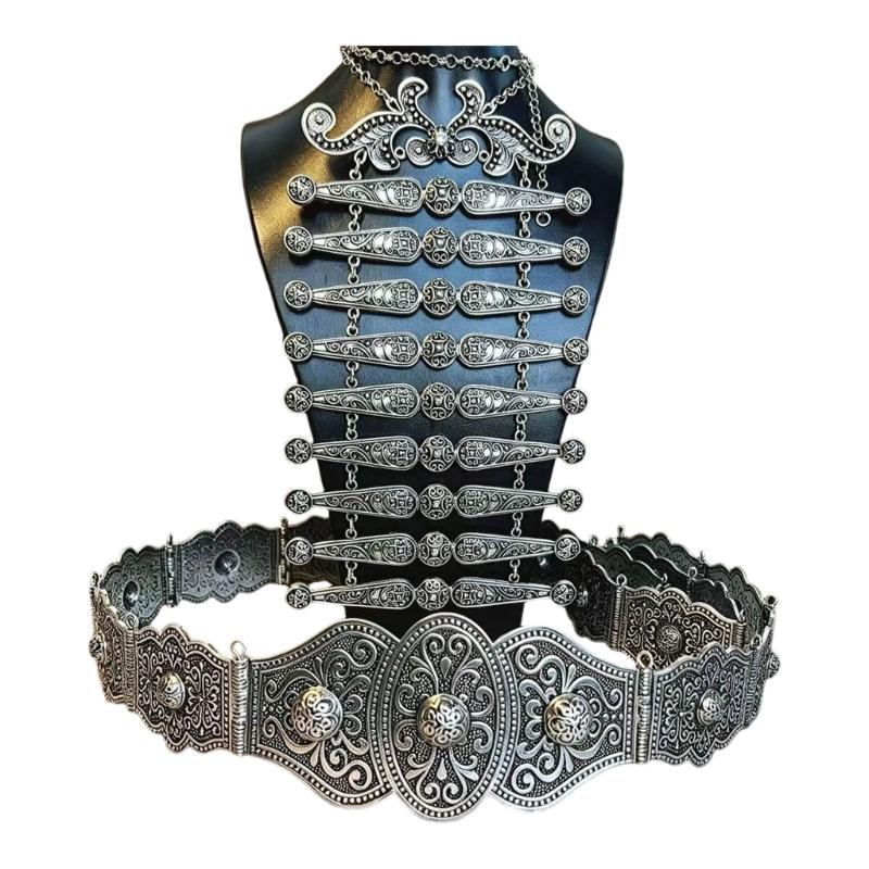 Premium Zincs Alloys Wedding Belt And Armors Intricate Authentic Caucasian Themed Durability Waist Belt For Grooms