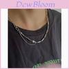 Gothic Cross Pendant Necklace With Handmade Steel Chain For Men And Women