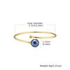 Vnox Gold Plated Thin Lines Cuff Bracelet, Türkiye  Lucky Blue Eye, Adjustable Wrist Bangle Jewelry Gifts