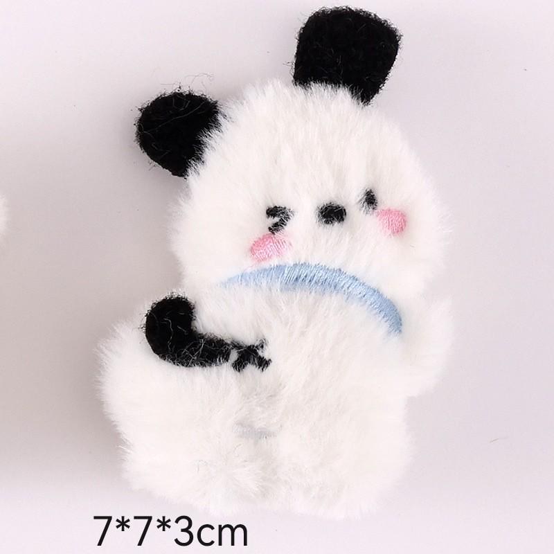 Adorable Plush Bear & Rabbit Brooch Keychain for Kids & Women - Cute Bag or Pin Accessory