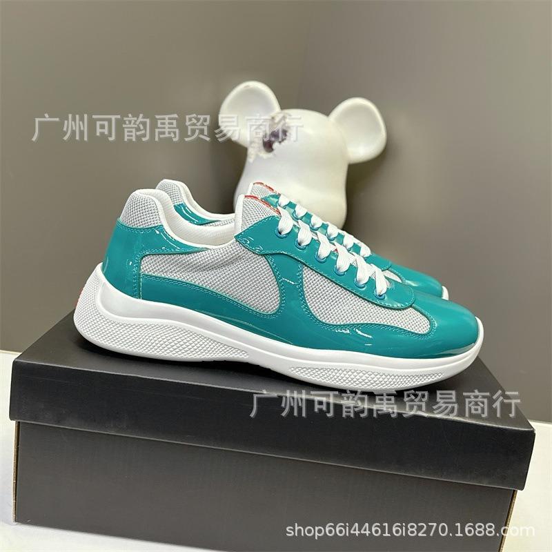 

P Home High-end Luxury Men s Sports and Leisure Shoes Shiny Patent Leather Splicing Metal Textured Fabric Breathable Tide Low Top 50 customized, non-returnable