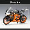 Welly 1/10 KTM 1190 RC8 R Alloy Racing Motorcycle Model Metal Street Cross-country Sports Motorcycle Model Simulation Kids Gifts
