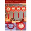 3D Glowing New Year Lantern Easy Hanging Pendant Style Red Hanging Lanterns Good Luck Design Year Of The Horse