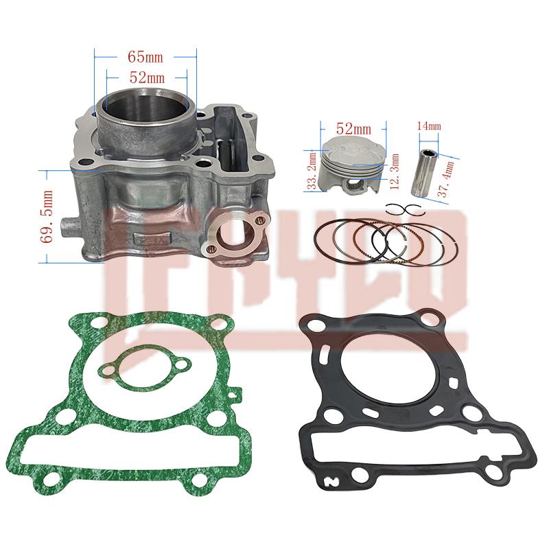 Motorcycle 52mm Cylinder Piston Gasket Rebuild Kit Motor for Yamaha NMAX 125 ABS GPD125 N-Max LEXI YZF-R 125 2DS-E1311-10 Block