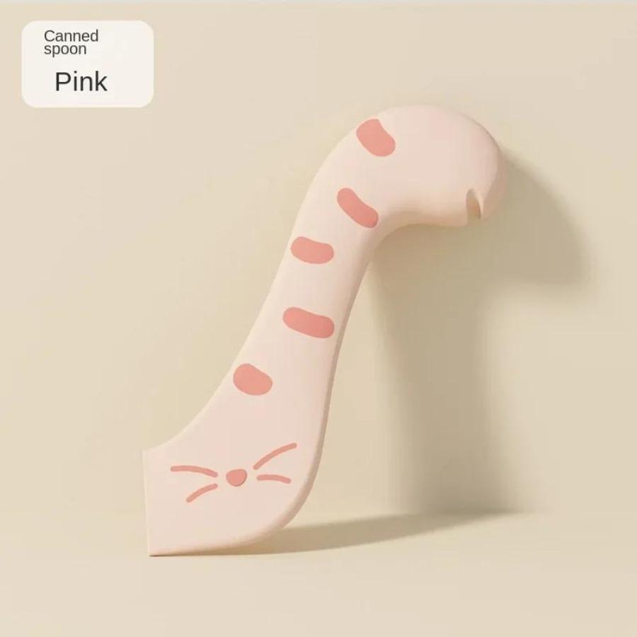 Pet Spoon Multifunctional Can Opener Wet Food Mixing Spoon Silicone Cat Can Sealing Cover Food Storage Dog Accessory