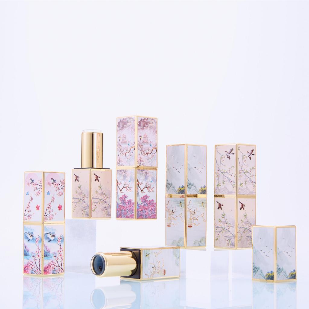 DIY Chinese Style Lipstick Tube - Flower & Bird Relief Design