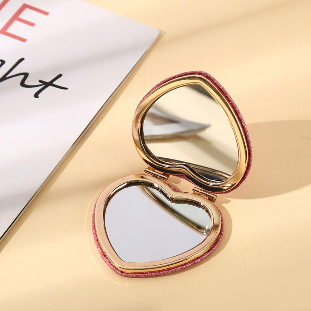 High Definition Heart Shape Makeup Mirror ABS Double-Sided Vanity Mirrors  Cosmetic Beauty Tools