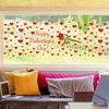 4 Stück Valentinstag Fensteraufkleber Niedliches Rotes Herzmuster in Aquarell Elektrostatisch Hochzeitsparty Hausdekorationsaufkleber