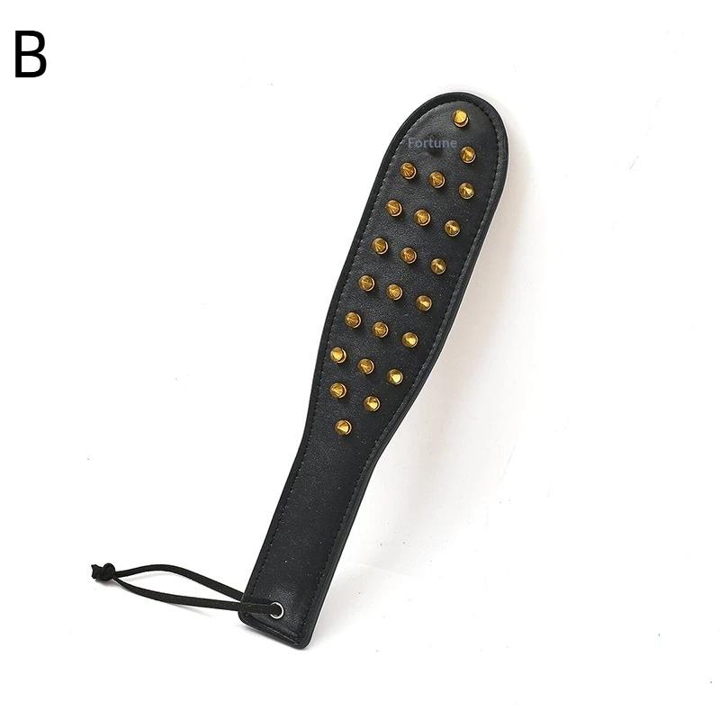 Queen Training Adult Game - Leather Rivet Clap Hand Husband Whip Toy for Spicy Flirting Spanking Alternatives for Couples