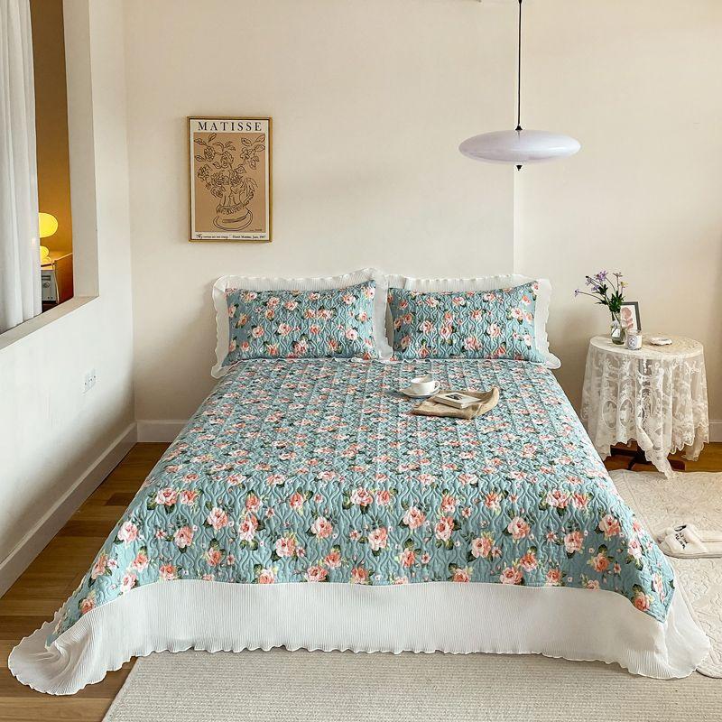 Cotton Tatami Quilted Bed Cover One-Piece Cotton Four-Piece Thickened Bed Sheet Three-Piece Set Four Seasons Universal Quilt Cover