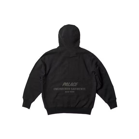 Palace X Engineered Garments Heavy Patchwork Zip Hood Black Unisex Outerwear P23CS191