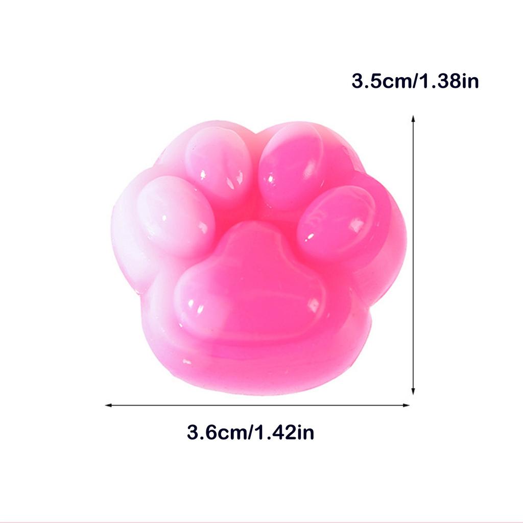 Mini Cute Cat Paw Soft Rubber Toys Soft Squeeze Animal Paw Toys With Glitter Confetti And Heart Details Birthday Gifts