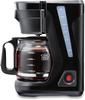 Drip Coffee Maker, 12 Cup Glass Carafe, Black and Silver