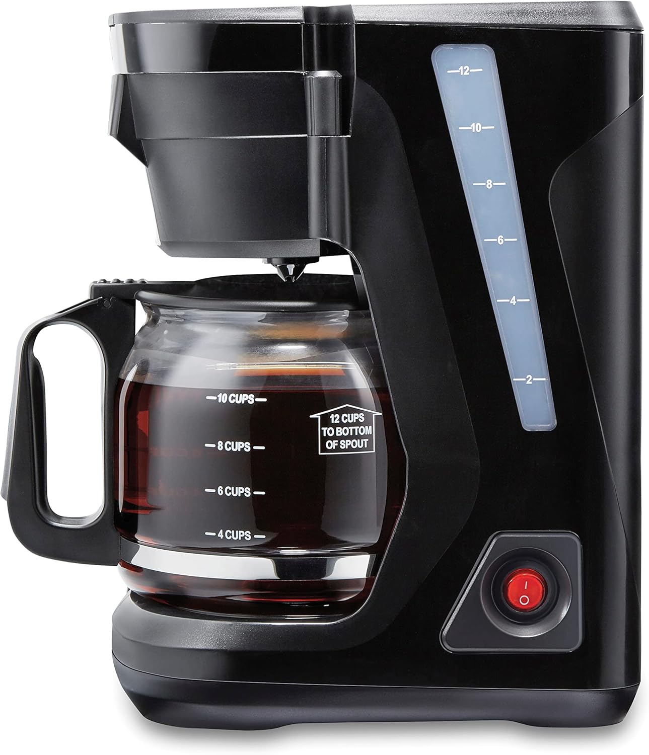 

Drip Coffee Maker, 12 Cup Glass Carafe, Black and Silver United States