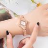 Jw Ladies Niche Luxury Rhombus Gypsy Watch Student Fashion Alloy Bracelet Watch