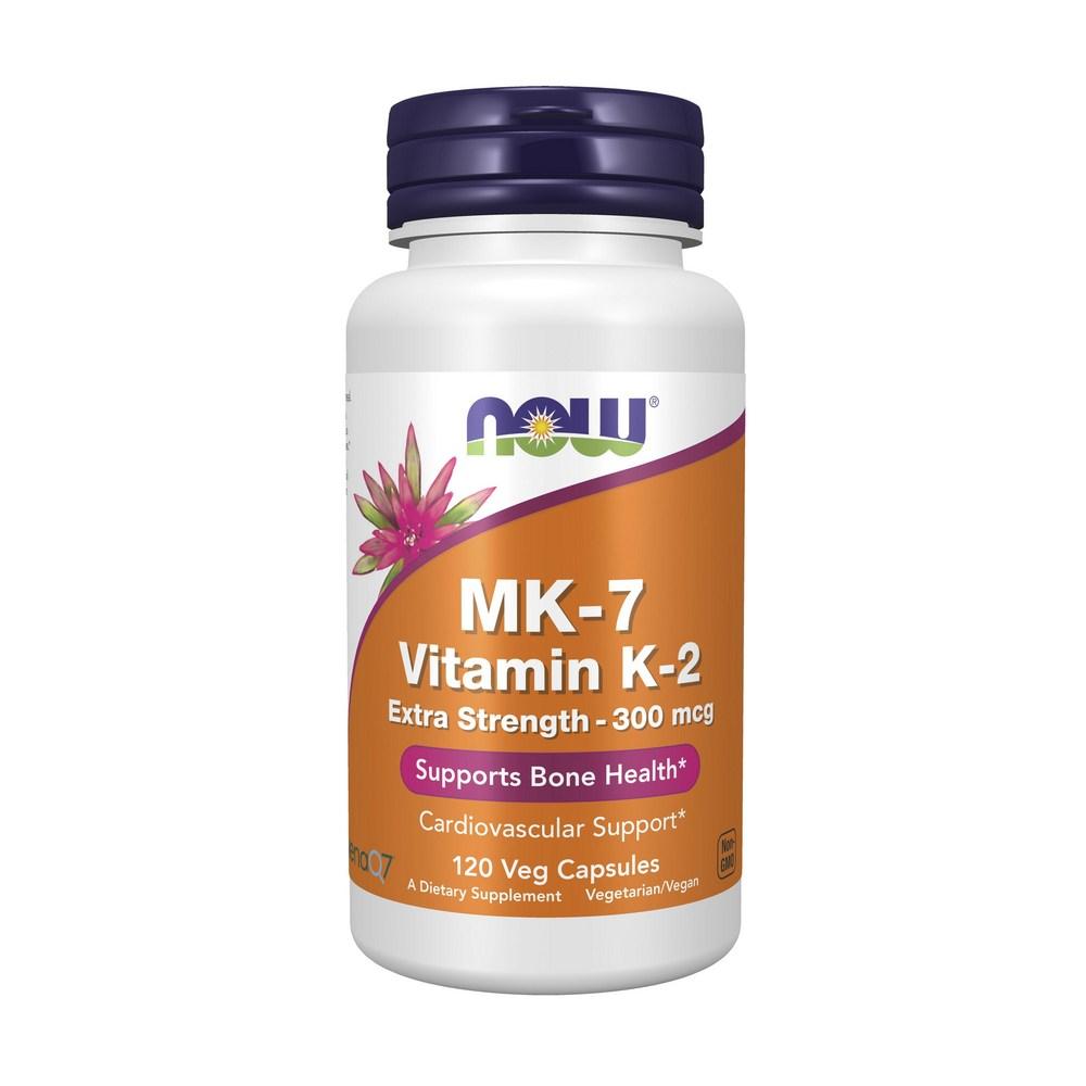 Now Foods MK-7 Vitamin K-2 Extra Strength 300mcg Veg Capsules 120 Tablets 1 pcs