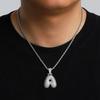 Hot Selling European and American Hip-hop Necklace with 26 English Letter Pendants, Men's and Women's Trendy Zircon Necklace