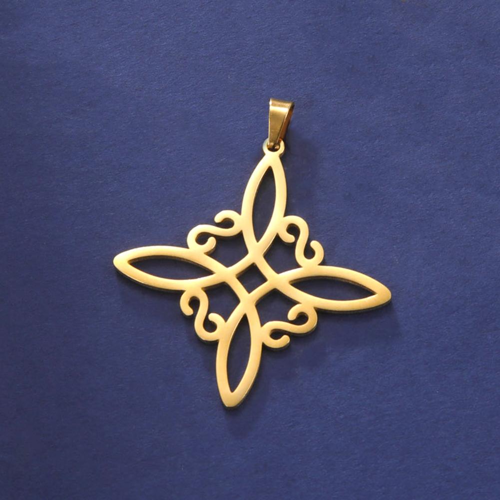 Witch Knot Pendant for Necklace Stainless Steel Celtic Knots Charms for Jewelry Making DIY Accessories Witchcraft Amulet Gifts