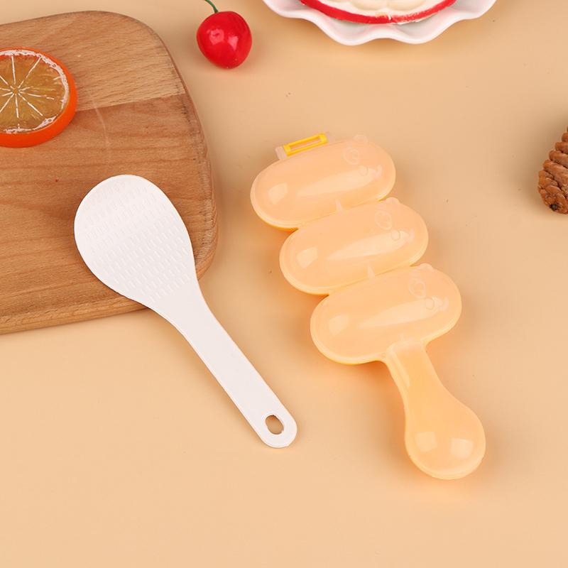 1Set Children shake a ball shaped rice ball meatball with 3 moulds sushi balls shake music rice ball mould