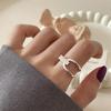 Anello Minimalista da Donna in Argento Sterling 925, Inossidabile, Anello Aperto di Alta Gamma per Dito Indice di Coppia