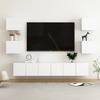 7 Piece TV Cabinet Set White Particleboard