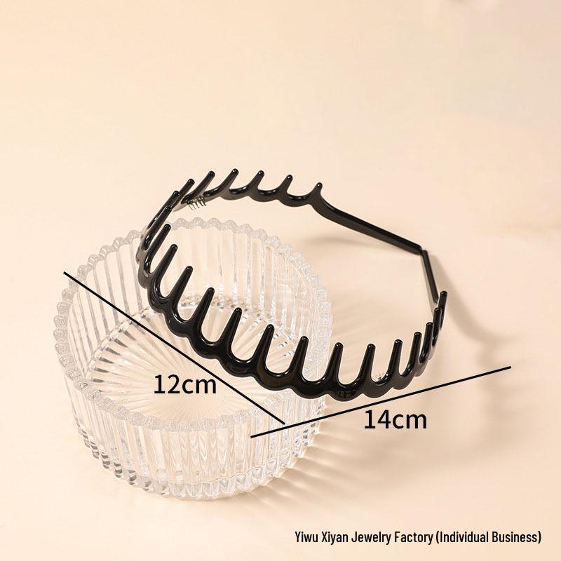 Vinegar Thickened U-Shaped Tooth Comb Headband for Women - Volumizing, Secure, Fluffy Hair Accessory