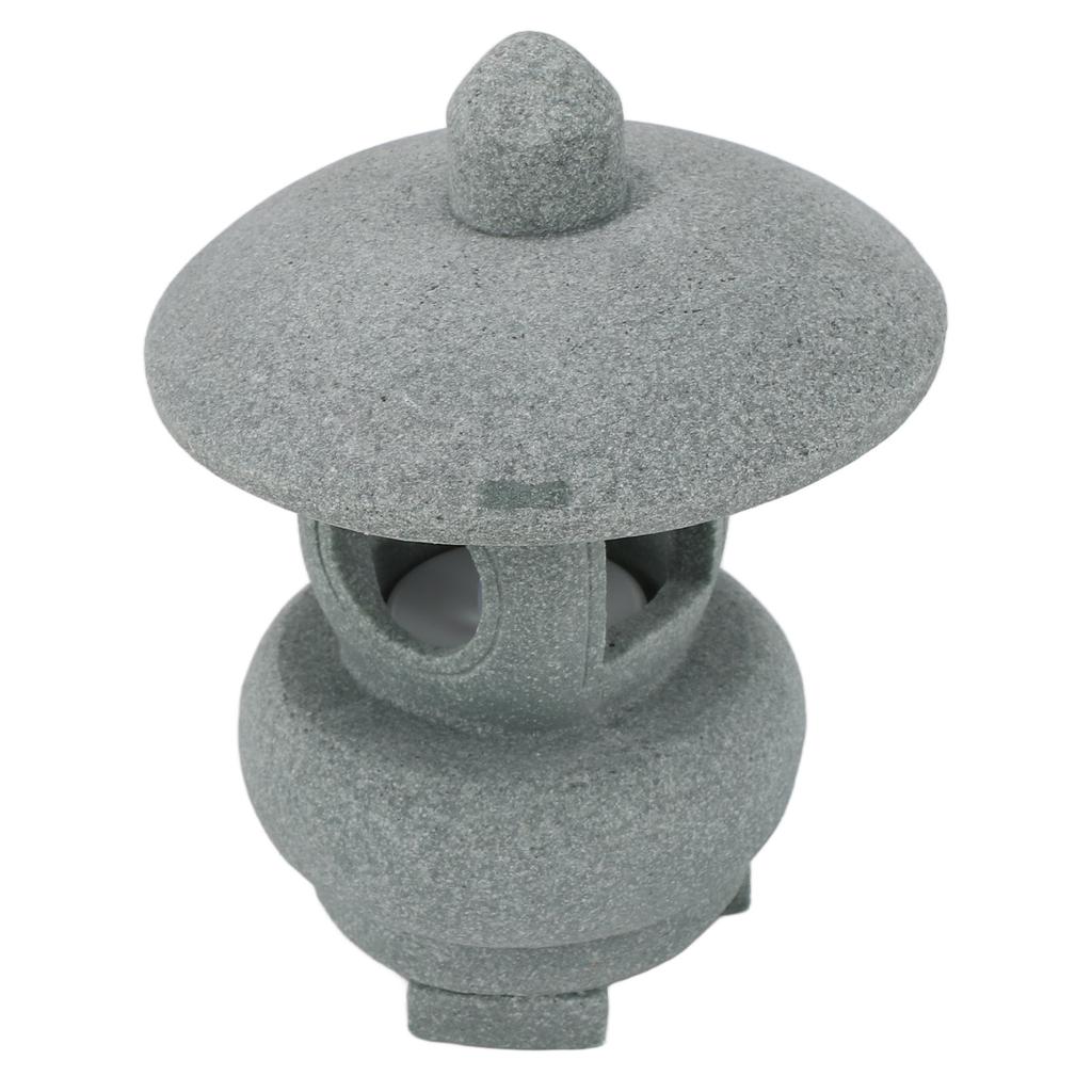 Pagoda Lantern Statue Sandstone Chinese Building Ornament Miniature Pagoda Model for Fish   Landscape