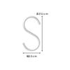 Muji Aluminum S-Hook Large Approximately Width 5.5 Height 11 cm 4 Pieces Storage Supplies Organizing Hook Simple Style