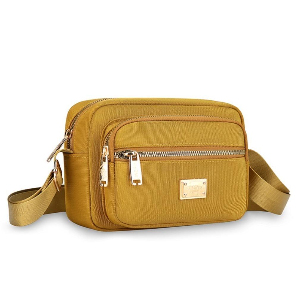 Large Capacity Solid Color Crossbody Bag Nylon Mom Bag Multifunctional Oxford Bag  Women