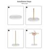 Modern Gold Jewelry Display Stand 48 Hooks 360 Rotating Design Compact Storage Solution For Necklaces Bracelets Perfect Gift