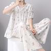 Cotton and Silk Pajamas Women's Summer 1011 New Short-sleeved Trousers Can Be Worn Outside the Suit, Sweet Girl Small Fresh Loungewear