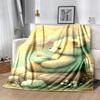 1pc Bear Printing Lightweight Flannel Blanket, Comfortable and Warm Blanket, for Camping Sofa Bed and Couch Office, Gift