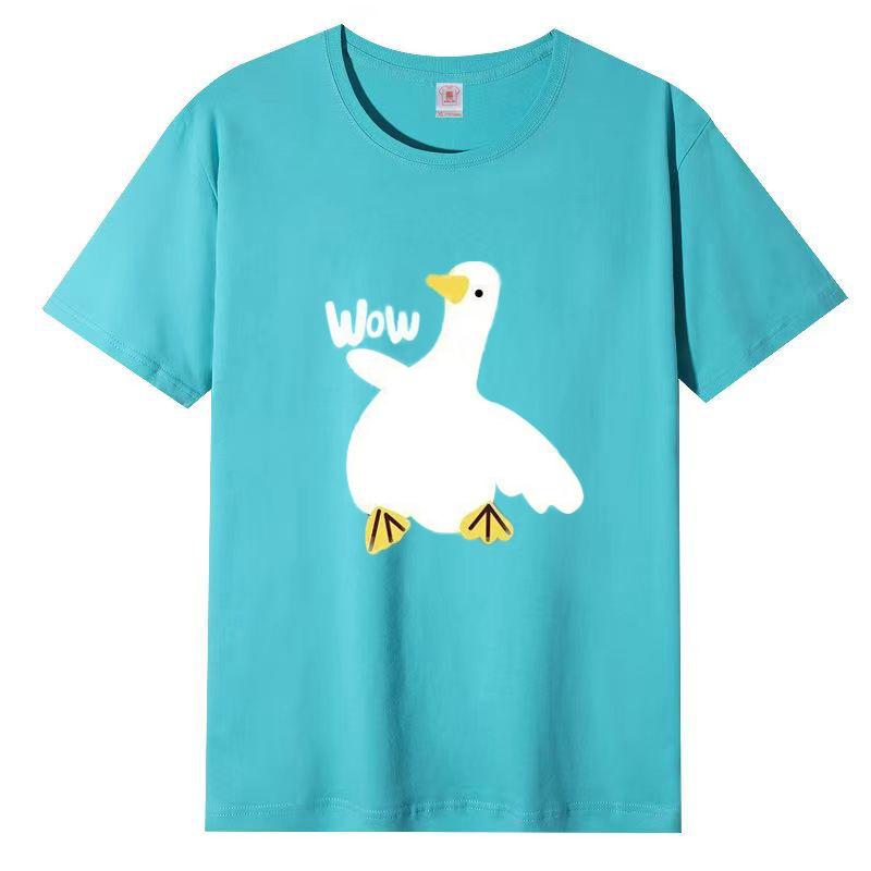 Damen Sommer Beliebtes Kurzarm-T-Shirt Baumwolle Atmungsaktiv Lockeres Oberteil Bedrucktes T-Shirt Lässig