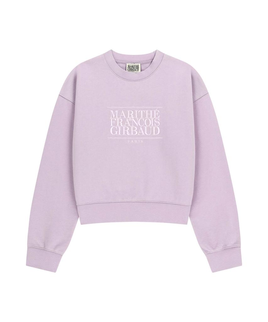 Malittepeulangsowajeobeo W Classic Logo Crop Sweatshirt Lavender
