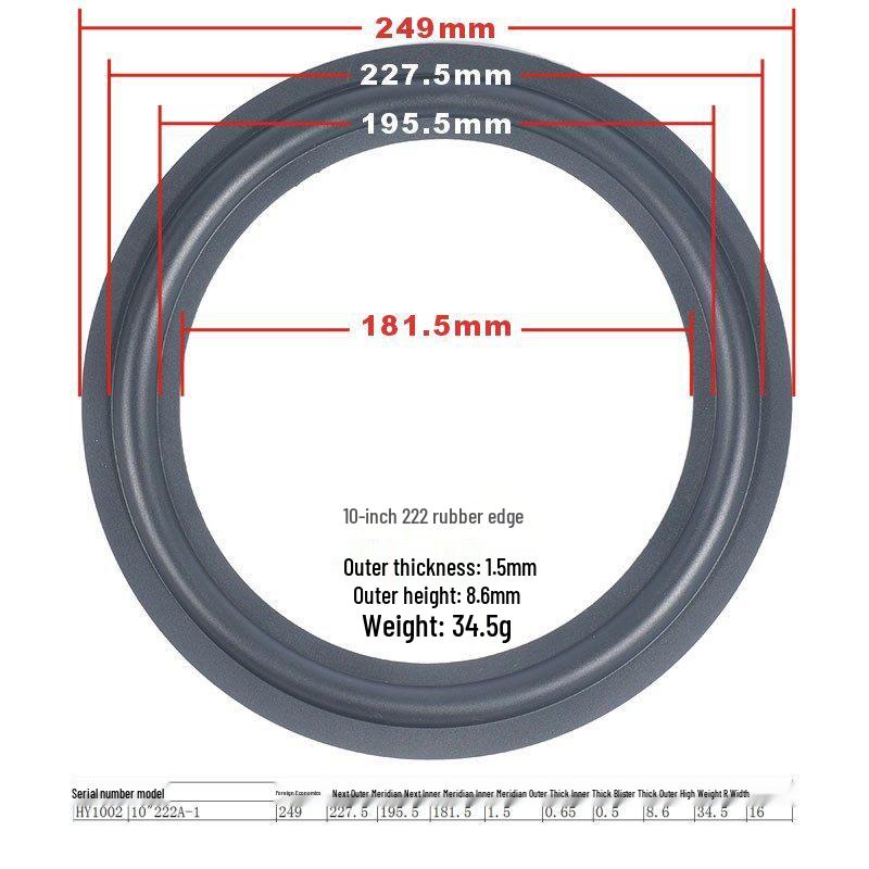 Speaker Repair Parts: 3-Inch To 10-Inch Rubber Surround Suspension Rings