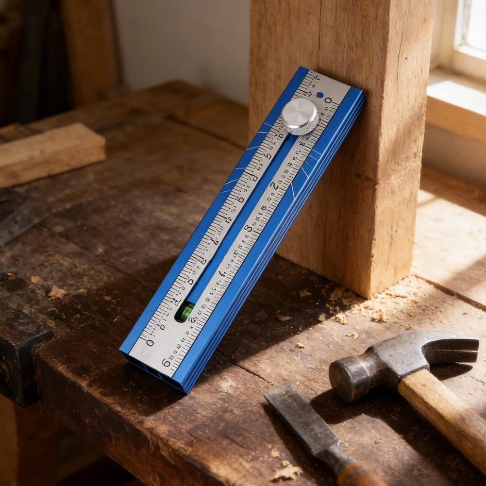 Adjustable Angle Protractor Ruler Angle Marking Tool Foldable Ruler 6.57-inch Woodworking Ruler Built-in Level China Mainland