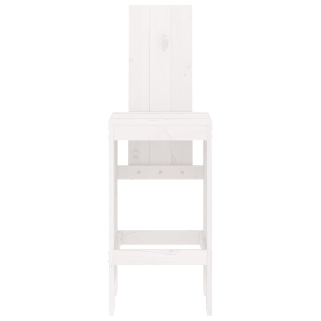 Bar Stool Set 2 pcs White 40 x 42 x 120 cm Solid Pine Wood