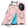 KEYSION 360° Ring Stand Phone Case for Honor X9b 5G X9A Slide Camera Protection Magnetic Shockproof Cover for Magic 5 6 Lite 5G