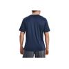 Under Armour Solid Color Crew Neck Side Slit Short Sleeve T-Shirt Men Tops Navy-Blue 1376791-408