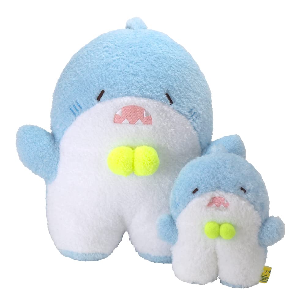 SunLemon Fluffy Wataton Shark Blue Medium 26 x 28 x 14cm Plush Animal P-8192