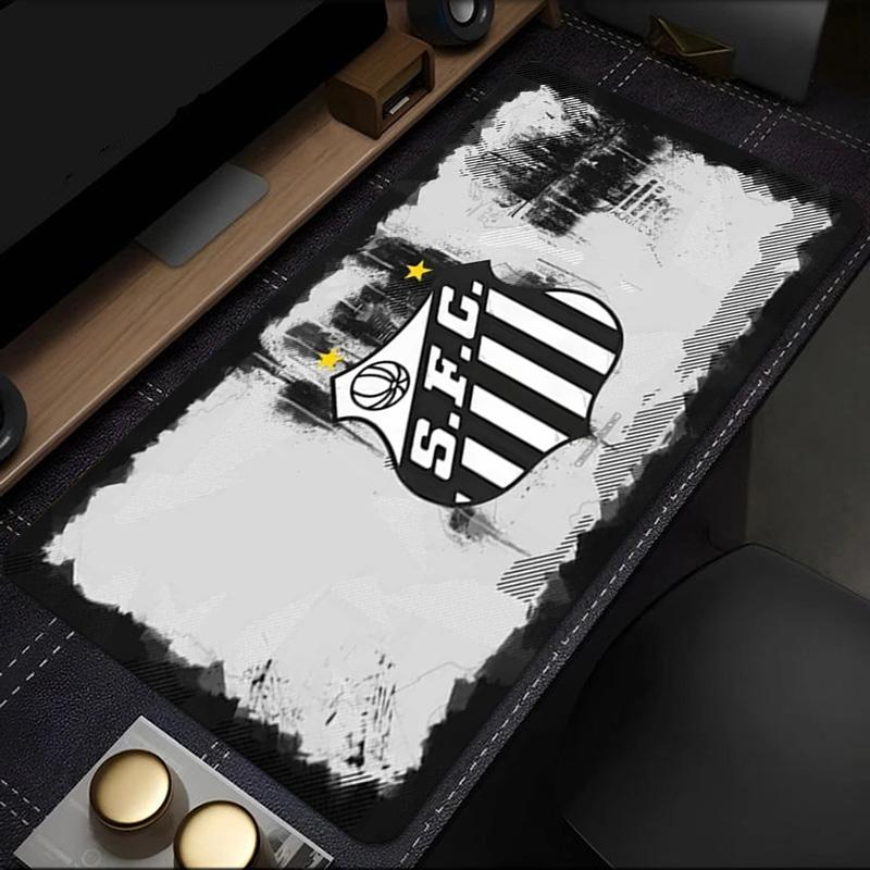 Santos Futebol Emblem mouse pad, rubber base, esports desk mat, mouse pad for gamers and office use, gaming desk , easy to clean mat