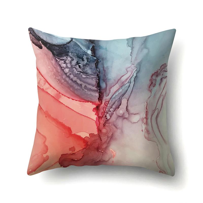 Nordic Modern Abstract Ins Style Polyester Pillow Case Car Decoration Home Printed Waist Cushion Pillow Case