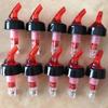 6pcs Bottle Pourers Spout Food Grade Plastic Liquid Dispenser Bottle Nozzle Barware For Wine Cocktail Red