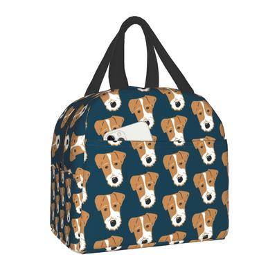 Bolsa de Almuerzo Térmica Jack Russell Fox Terrier para Mujeres Niños Escuela Amante de Perros Calentador Enfriador Termo Lonchera Bolsas Portátiles para Picnic