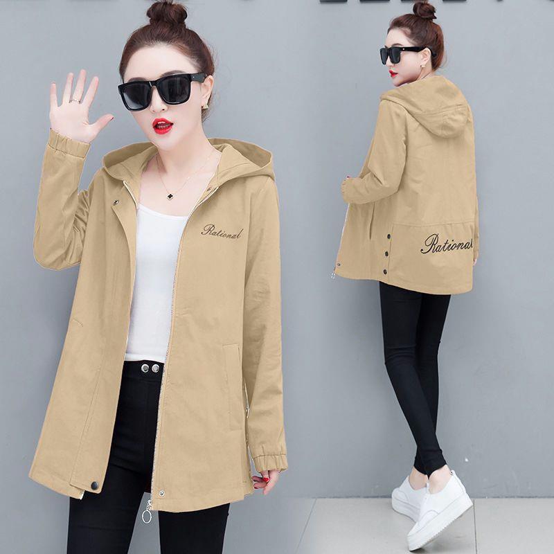 Plus Size Women's Footwear Windbreaker Women's Spring and Autumn Thin Women's Coat Women's