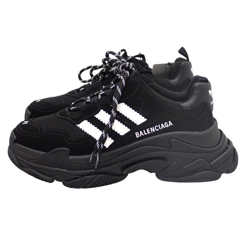 Balenciaga 712821 Sneakers Black Leather Mens