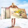 Garden Flower Quick Dry Large Beach Towel, Super Absorbent and Sand Free Pool Towel, Microfiber Portable Sports/Camping Towel