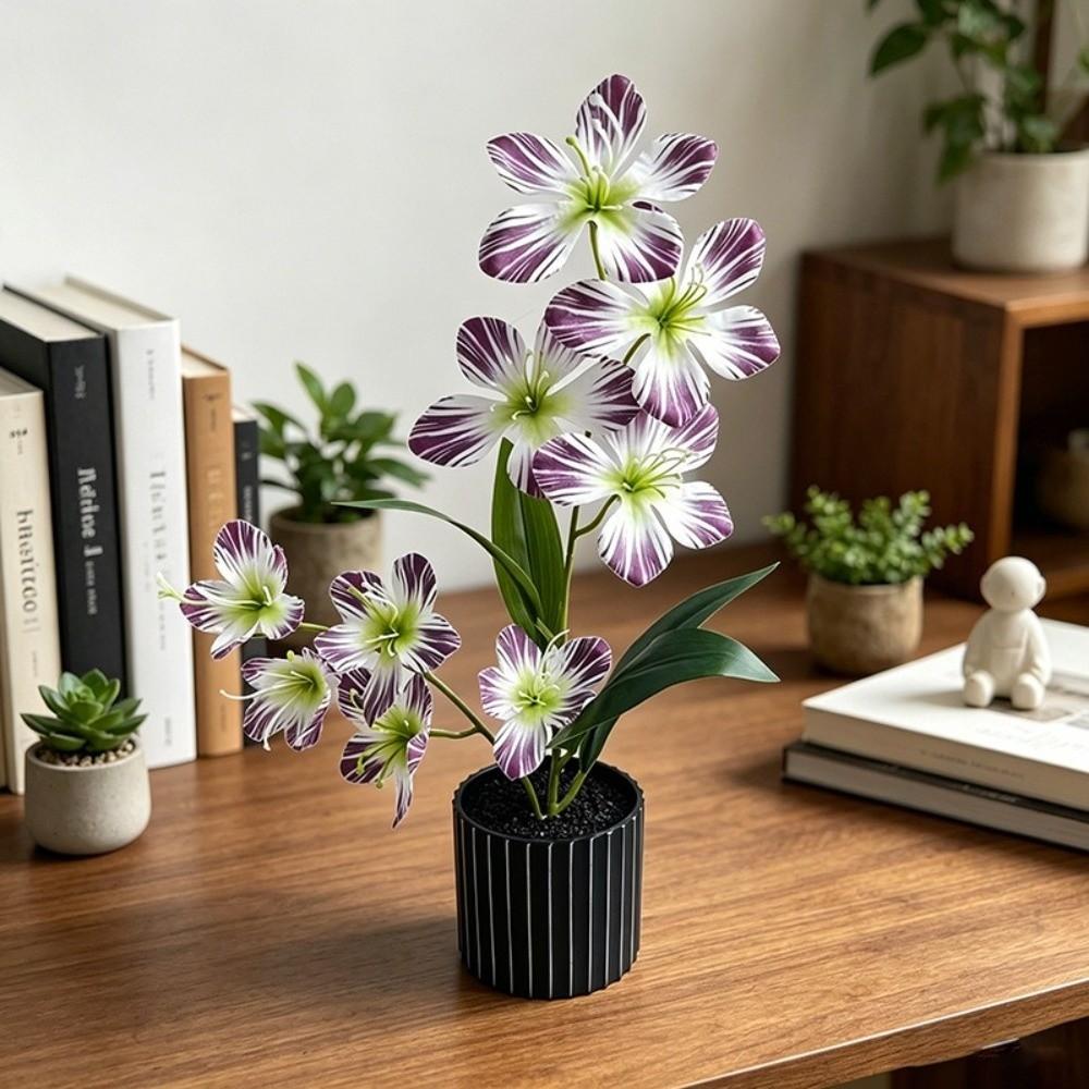 9 Blumen Künstliche Jasmin Topfpflanzen Simulierte Plastik Falsche Blume Mode Bonsai Büro