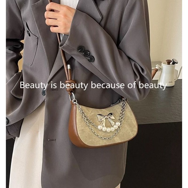 Commuting versatile high-value lazy wind going out satchel lightweight French butterfly messenger bag women's shoulder bag