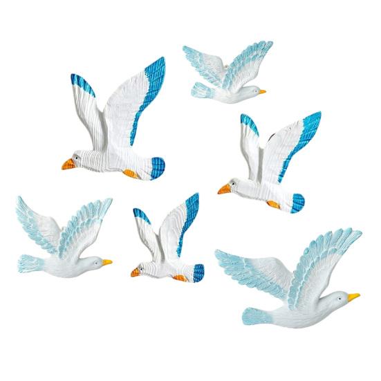 Pcs Coastal Seagulls Wall Decor Nautical Resin Sea Birds Wall Plaques Ocean